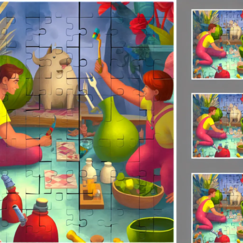 Dwójka graczy rozwiązująca łamigłówkę wymagającą współpracy