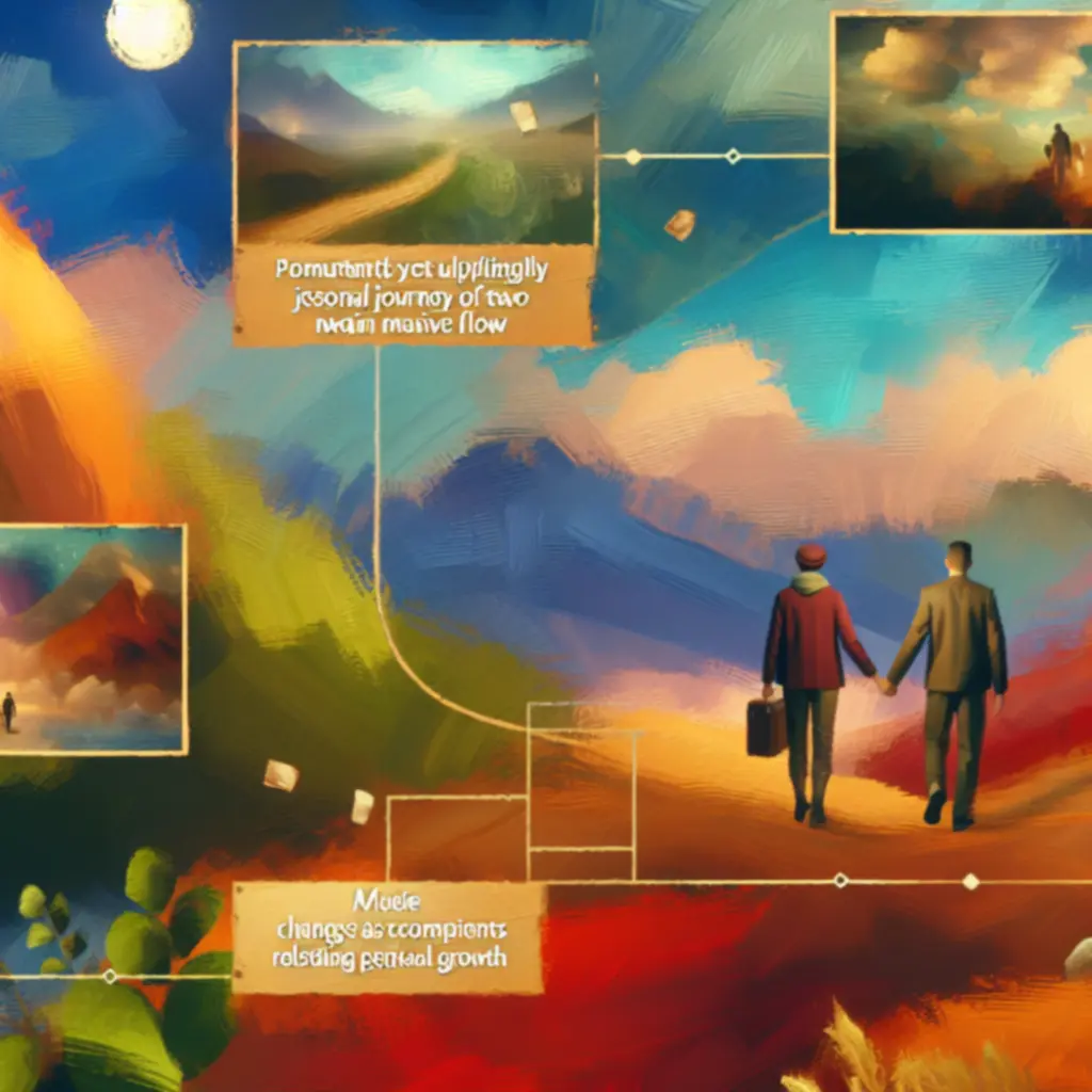 Ilustracja symbolizująca emocjonalną podróż bohaterów